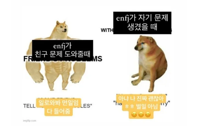 ENFJ MBTI 성격 유형 취향 mbti짤 mbti짤방 mbti타입