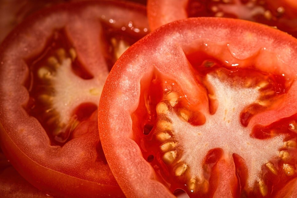 토마토 과일 단면 사진