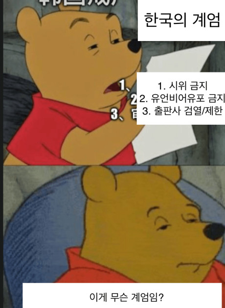 한국 계엄 중국 반응 시위 유언비어유포 금지 출판사 검열 제한 이게 무슨 계엄임