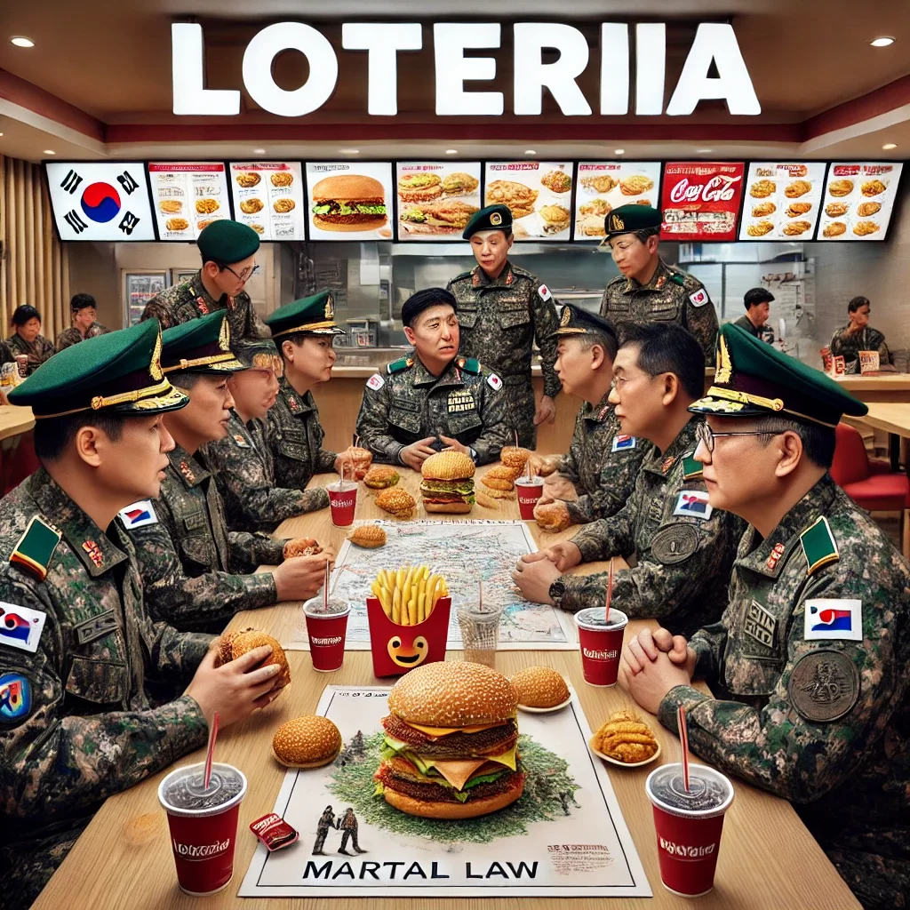 롯데리아 AI 계엄 계엄버거 내란 AI가 생성한 계엄모의 LOTTERIA