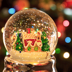 크리스마스 시즌 움짤 예쁜 인사 반짝이는 유리구슬 Christmas 겨울